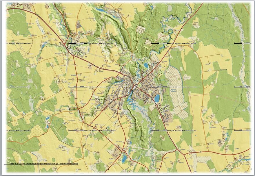 Tõrva ja lähiümbruse kaart. Maa- ja ruumiamet.